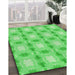 Machine Washable Transitional Neon Green Rug in a Family Room, wshpat2880grn