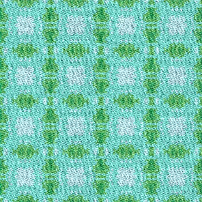 Round Machine Washable Transitional Turquoise Green Rug, wshpat2880lblu