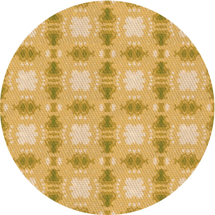 Square Patterned Orange Rug, pat2880org