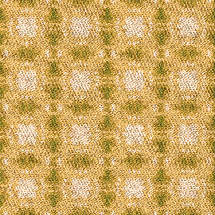 Round Patterned Orange Rug, pat2880org