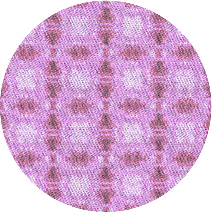 Square Patterned Orchid Purple Rug, pat2880pur
