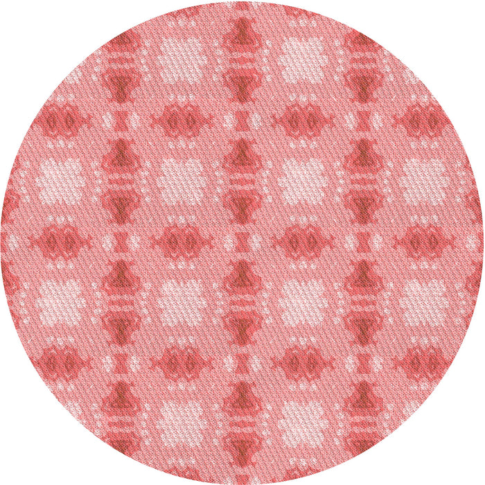 Square Machine Washable Transitional Pastel Pink Rug in a Living Room, wshpat2880rd