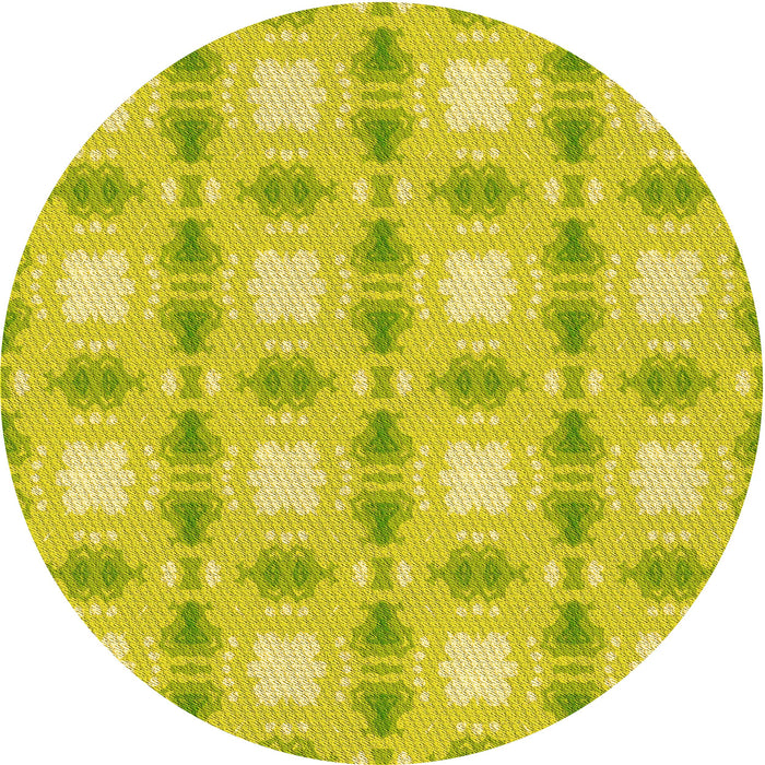 Square Patterned Yellow Rug, pat2880yw