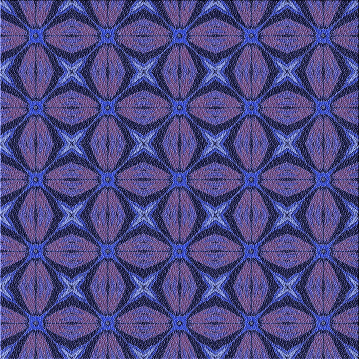 Round Patterned Blue Rug, pat2881blu