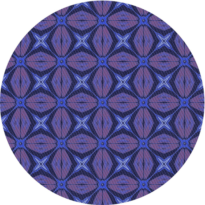 Square Patterned Blue Rug, pat2881blu