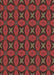 Machine Washable Transitional Cranberry Red Rug, wshpat2881brn