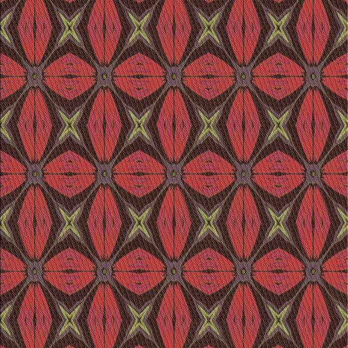 Patterned Cranberry Red Rug, pat2881brn