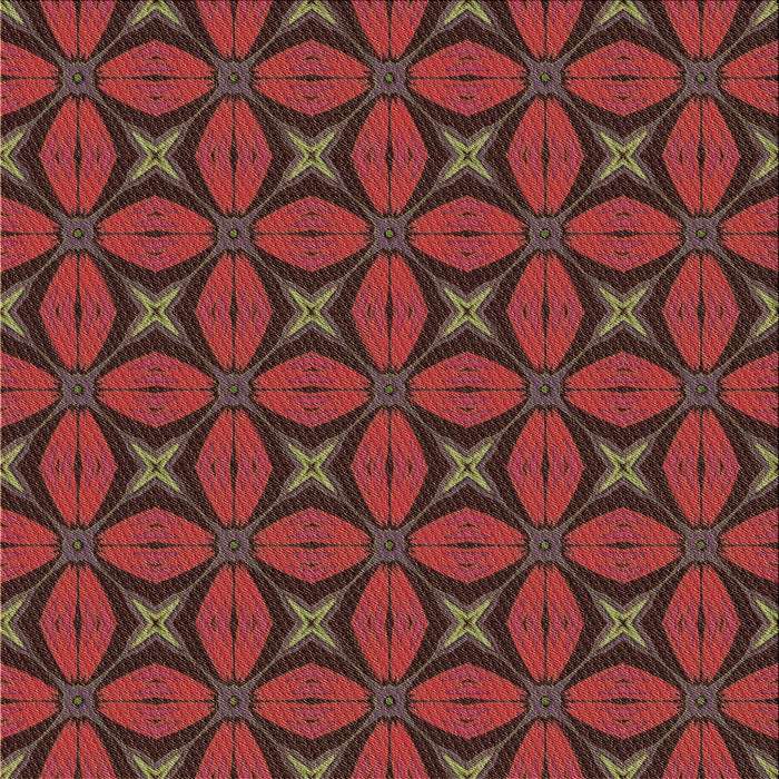 Round Patterned Cranberry Red Rug, pat2881brn