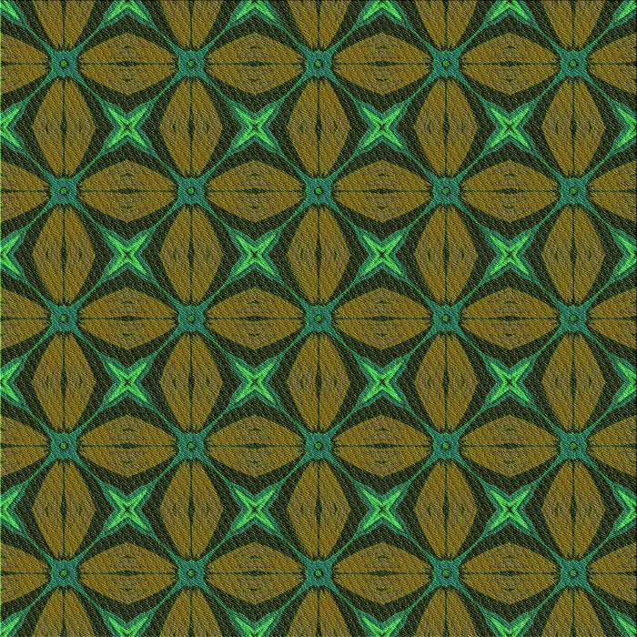 Round Patterned Olive Green Rug, pat2881grn