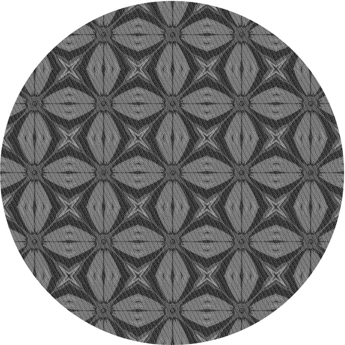 Square Patterned Gray Rug, pat2881gry