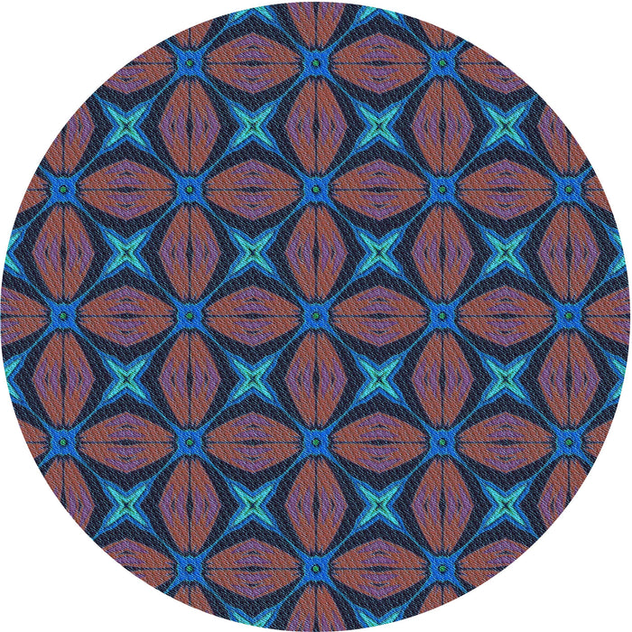 Square Patterned Plum Purple Rug, pat2881lblu