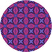 Square Patterned Medium Violet Red Pink Rug, pat2881pur