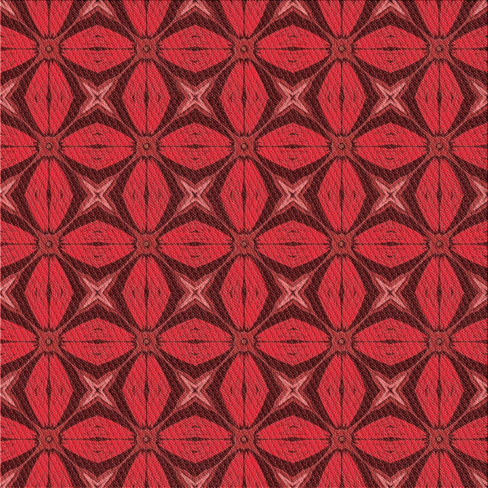 Round Patterned Red Rug, pat2881rd
