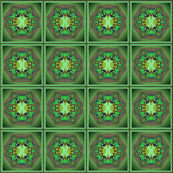 Round Patterned Army Green Rug, pat2882grn
