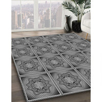 Patterned Gunmetal Gray Rug, pat2882gry