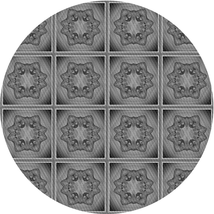 Square Machine Washable Transitional Gunmetal Gray Rug in a Living Room, wshpat2882gry