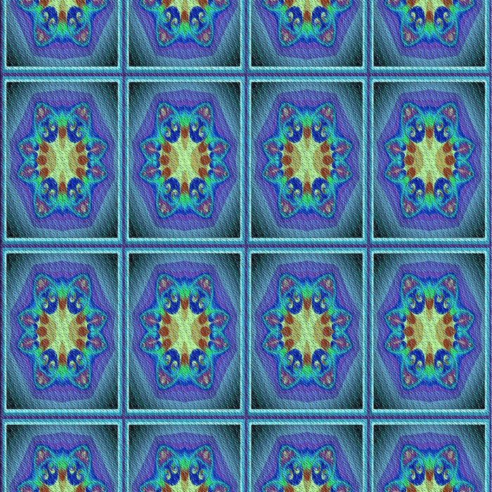 Machine Washable Transitional Sapphire Blue Rug, wshpat2882lblu