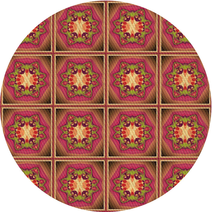 Square Machine Washable Transitional Crimson Red Rug in a Living Room, wshpat2882org