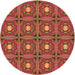 Square Machine Washable Transitional Crimson Red Rug in a Living Room, wshpat2882org