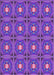 Machine Washable Transitional Purple Rug, wshpat2882pur