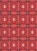 Machine Washable Transitional Red Rug, wshpat2882rd