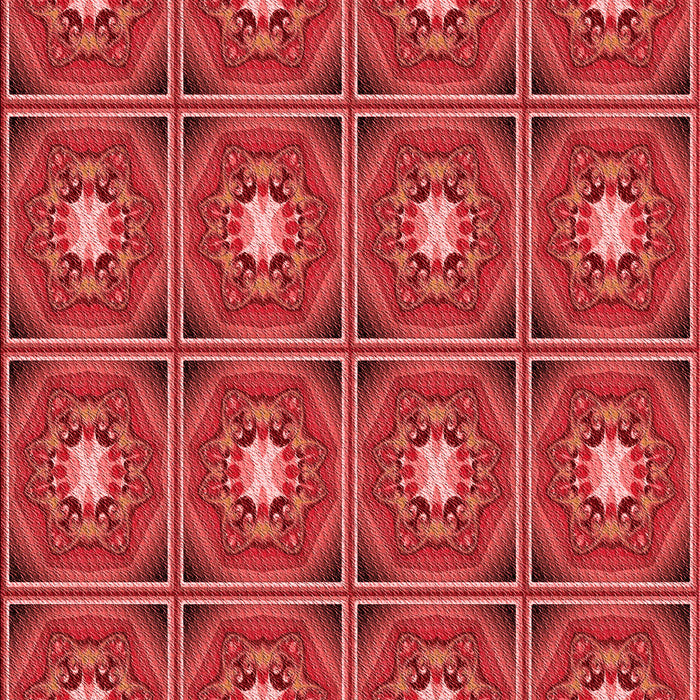 Patterned Red Rug, pat2882rd