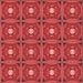 Round Patterned Red Rug, pat2882rd