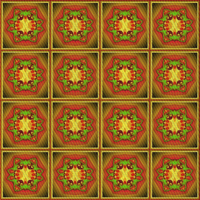 Round Patterned Brown Rug, pat2882yw