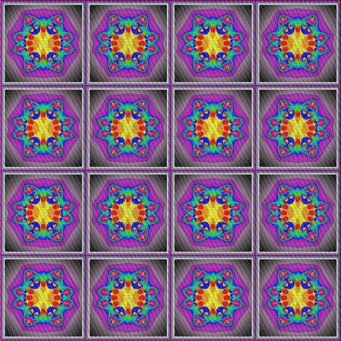 Square Patterned Gunmetal Gray Modern Rug, pat2882