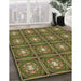 Machine Washable Transitional Dark Golden Brown Rug in a Family Room, wshpat2883brn