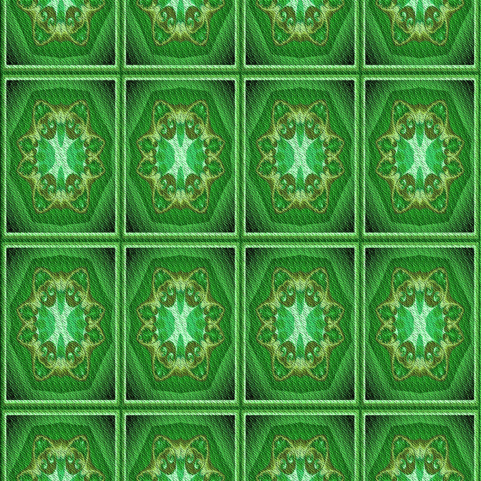 Patterned Green Rug, pat2883grn