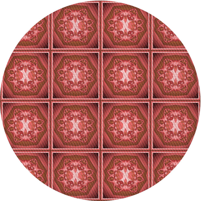 Square Patterned Orange Rug, pat2883rd