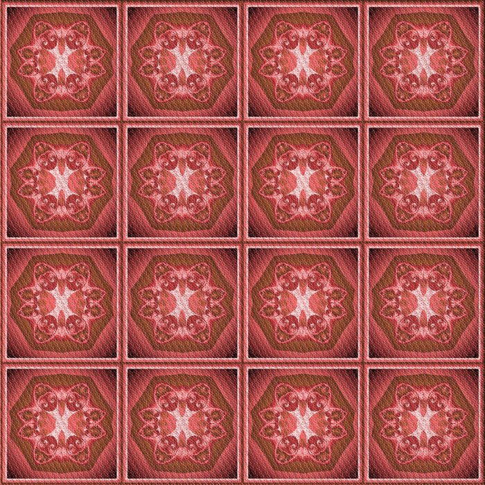 Round Patterned Orange Rug, pat2883rd