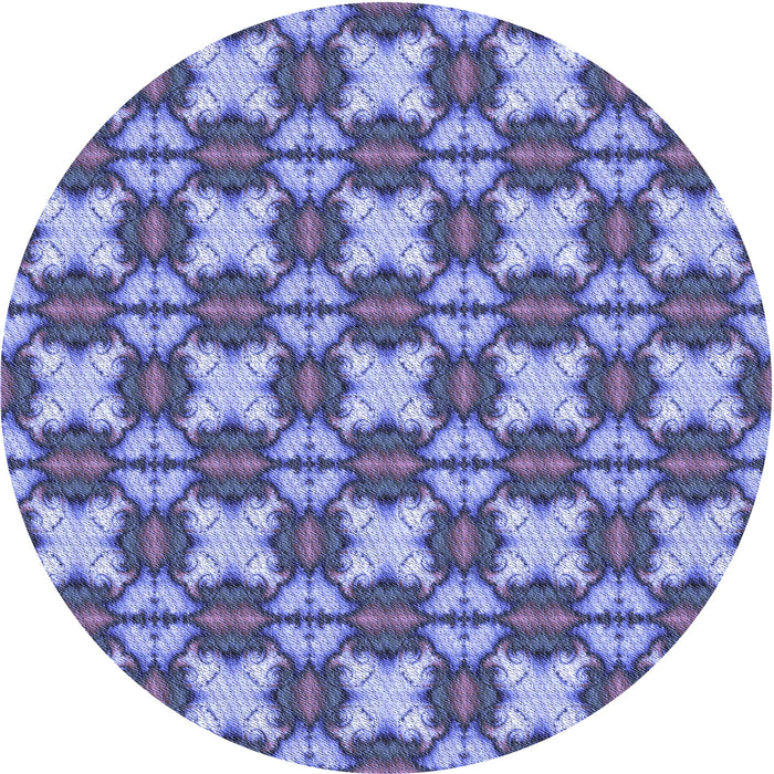 Square Patterned Deep Periwinkle Purple Rug, pat2884blu