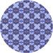 Square Patterned Deep Periwinkle Purple Rug, pat2884blu