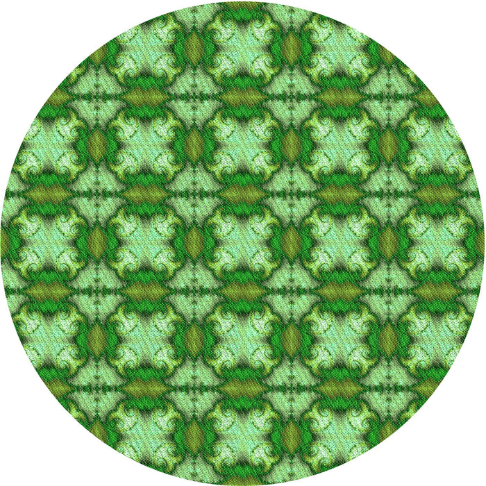 Square Machine Washable Transitional Green Rug in a Living Room, wshpat2884grn