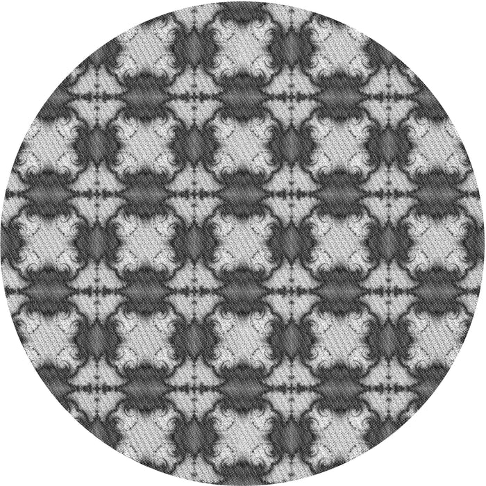 Square Machine Washable Transitional Cloud Gray Rug in a Living Room, wshpat2884gry