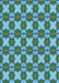 Patterned Turquoise Green Rug, pat2884lblu