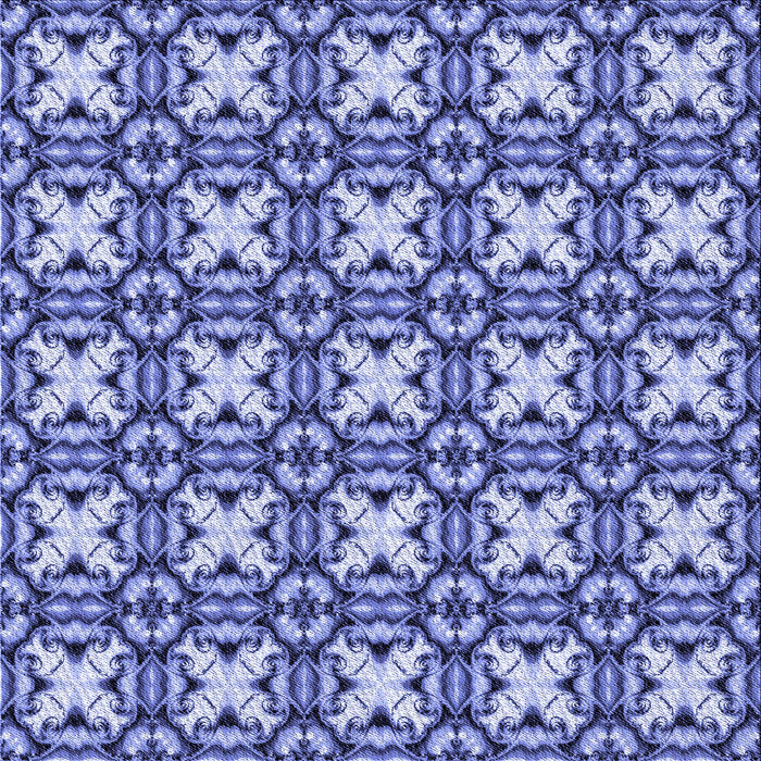 Round Patterned Jeans Blue Rug, pat2885blu