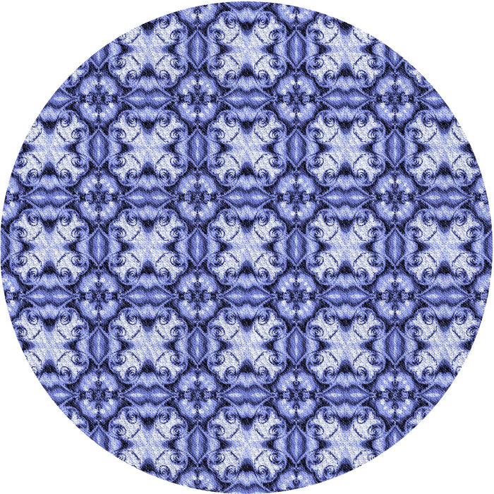 Square Machine Washable Transitional Jeans Blue Rug in a Living Room, wshpat2885blu