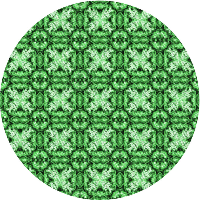 Square Patterned Green Rug, pat2885grn