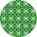 Square Patterned Green Rug, pat2885grn