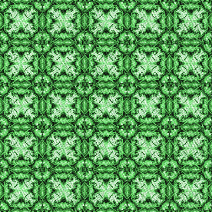 Round Patterned Green Rug, pat2885grn