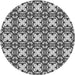 Square Patterned Silver Gray Rug, pat2885gry