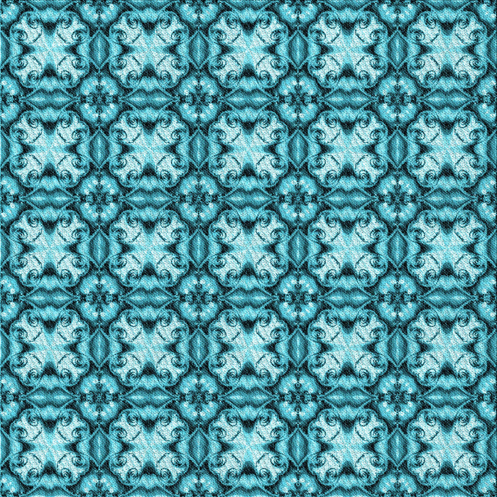 Round Patterned Teal Green Rug, pat2885lblu