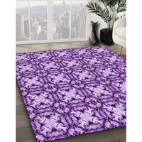 Patterned Violet Purple Rug, pat2885pur