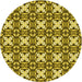 Square Patterned Dark Bronze Brown Rug, pat2885yw