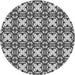 Sideview of Patterned Light Black Novelty Rug, pat2885