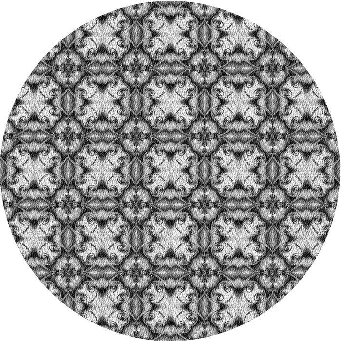 Square Machine Washable Transitional Light Black Rug, wshpat2885