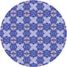 Square Patterned Blue Rug, pat2886blu